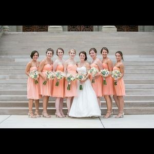 Donna Morgan: Morgan strapless sweetheart chiffon